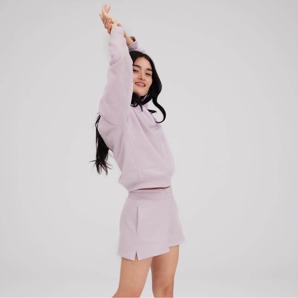 girlfriend collective Cropped Sweatshirt Orchid Purple Size Medium